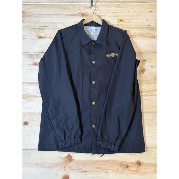 Other - Apari‎ Coach Jacket Mens Small Black Graphic Mermaid Koi Back Print EXP99CNB